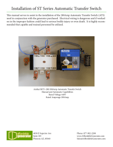 Installation of ST Series Automatic Transfer Switch