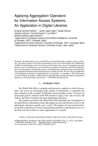 Applying aggregation operators for information access systems: An