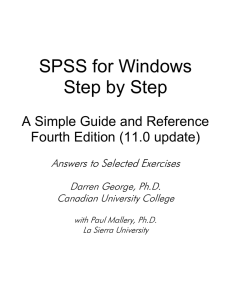 SPSS/Windows Step by Step: A Simple Guide and Reference