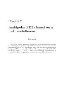 Ambipolar FETs based on a methanofullerene