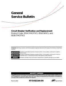 General Service Bulletin Circuit Breaker Verification and