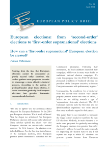 European elections: from `second-order` elections to `first