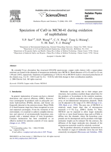 Speciation of CuO in MCM-41 during oxidation of naphthalene