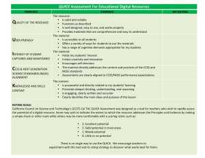 QUICK Assessment For Educational Digital Resources