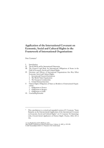 Application of the International Covenant on Economic, Social and