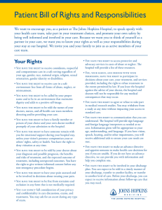 Patient Bill of Rights and Responsibilities