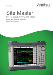 Site Master S331E, S361E. S332E. S362E User Guide