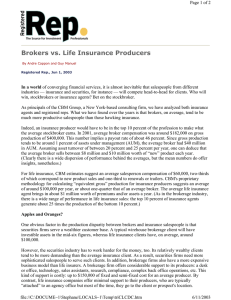 Brokers vs. Life Insurance Producers