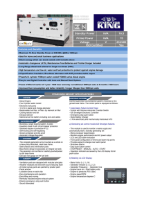 kVA kVA 16.5 15 230/400 Yes Standby Power Voltage ISO Certified