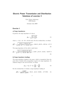 Electric Power Transmission and Distribution Solutions of exercise 3