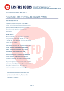flush panel architectural doors (non-rated)