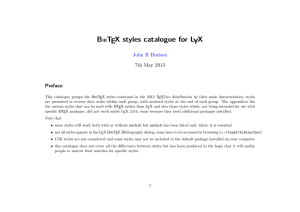 BibTeX style catalogue for LyX