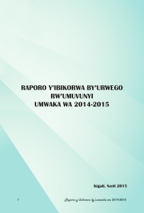 raporo y`ibikorwa by`urwego rw`umuvunyi umwaka wa 2014-2015