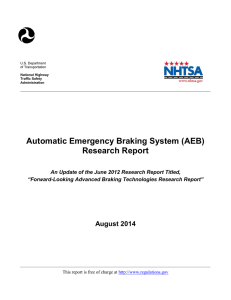 Automatic Emergency Braking System (AEB) Research Report