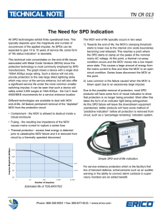 Technical Note TN CR 013, The need for SPD indication