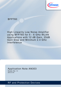 AN288 Low Noise Amplifier for 5 to 6 GHz WLAN using BFP840ESD