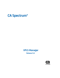 CA Spectrum VPLS Manager - Support