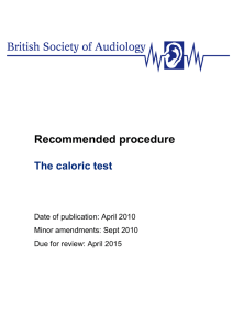Recommended procedure - British Society of Audiology