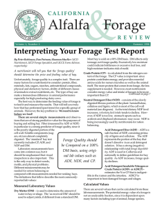 Interpreting Your Forage Test Report