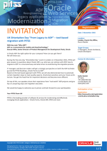 Invitation for the UK Oracle ADF Orientation Day