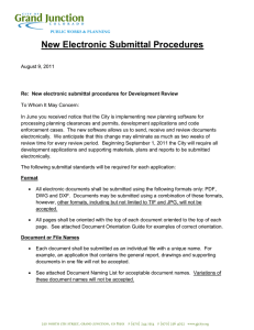 New Electronic Submittal Procedures