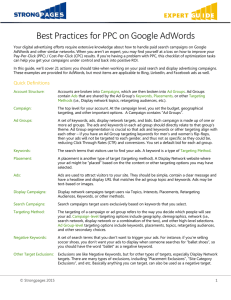 Best Practices for PPC on Google AdWords