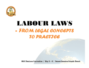 labour laws - Jamaica Employer`s Federation