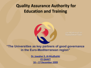 Quality Assurance Authority for Education and Training