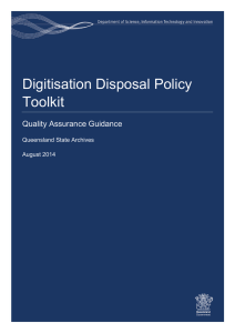 Digitisation Disposal Policy Toolkit