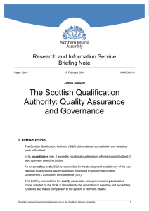 The Scottish Qualification Authority: Quality Assurance and