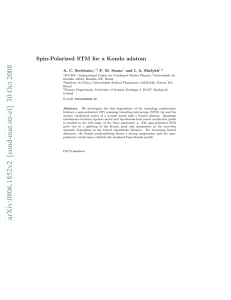 Spin-Polarized STM for a Kondo adatom