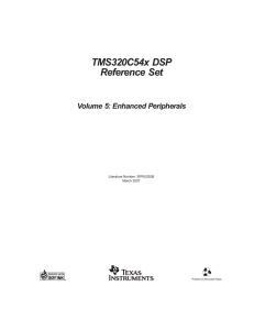TMS320C54x DSP Enhanced Peripherals