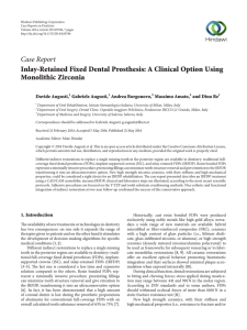 Inlay-Retained Fixed Dental Prosthesis: A Clinical Option Using
