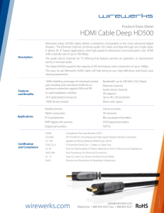 HDMI Cable Deep HD500