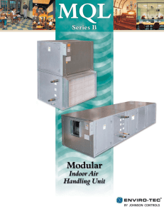 MQL Series B Modular Indoor Air Handling Unit, Catalog