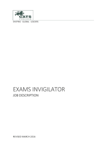 EXAMS INVIGILATOR - Cambridge Education Group