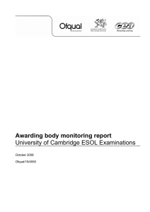 Cambridge ESOL 2008 Report