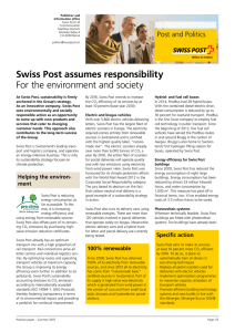 Swiss Post assumes responsability