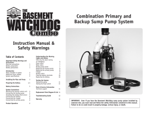 Combination Primary and Backup Sump Pump System