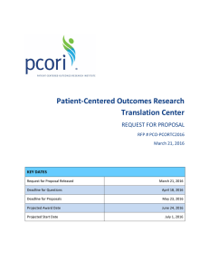 Patient-Centered Outcomes Research Translation Center