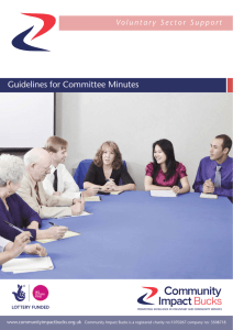 Guidelines for Committee Minutes