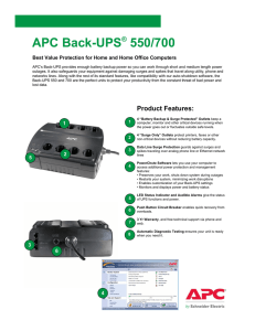 APC Back-UPS® 550/700