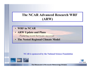 The NCAR Advanced Research WRF (ARW)