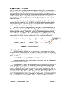 22-1 Maxwell`s Equations