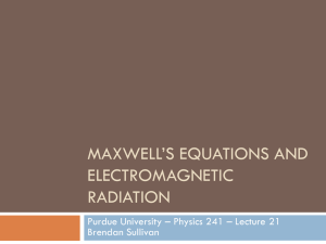 Maxwell`s equations and electromagnetic radiation