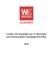 E-Safety and Acceptable Use of ICT Policy