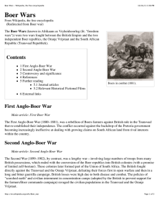 Boer Wars - Wikipedia, the free encyclopedia