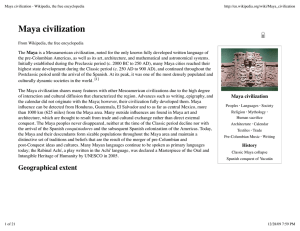 Maya civilization - Wikipedia, the free encyclopedia