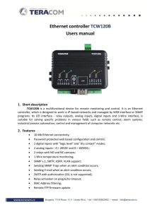 Ethernet controller TCW120B Users manual