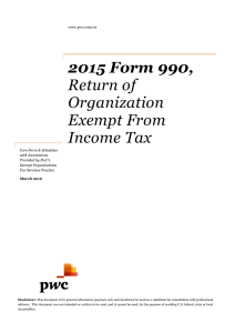 PwC`s Annotated 2015 Form 990